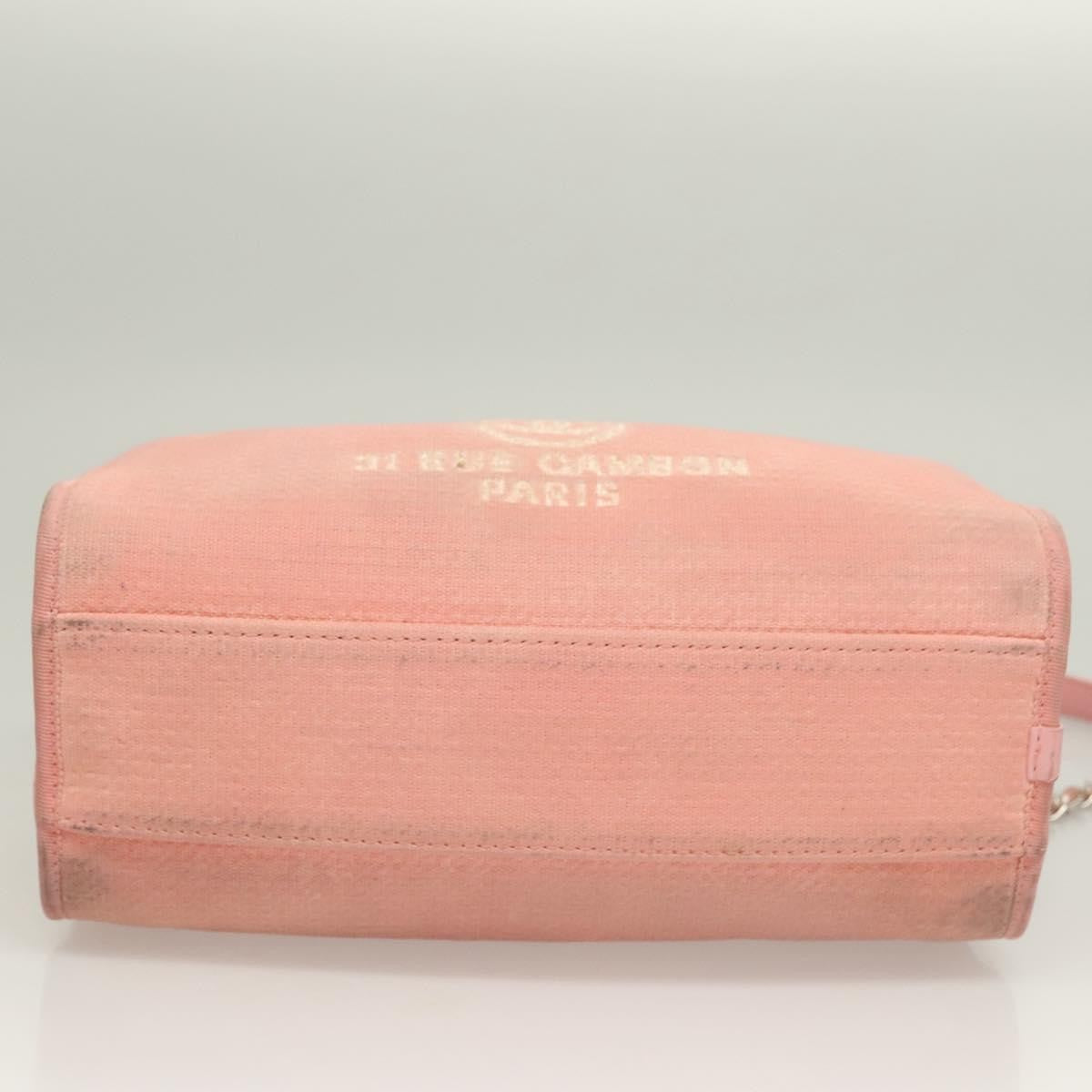 Chanel Deauville Tote Canvas, PINK, CANVAS, Handbag