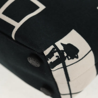 Chanel Coco Window Tote Printed Canvas, BLACK, CANVAS, Tote bag