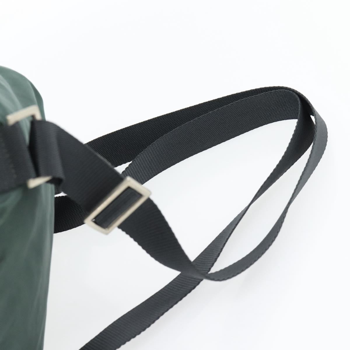Prada Double Front Pocket Backpack Tessuto, Green, Nylon, Backpack