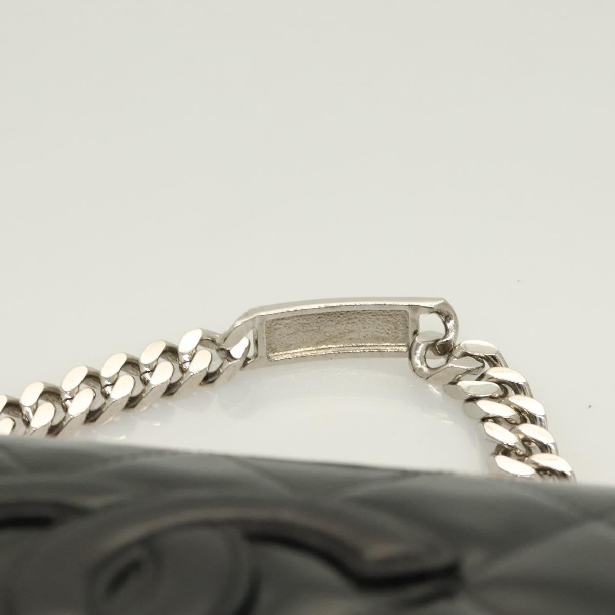 Chanel Vintage ID Bracelet Flap Bag Quilted Patent, BLACK, PATENT_LEATHER, Handbag