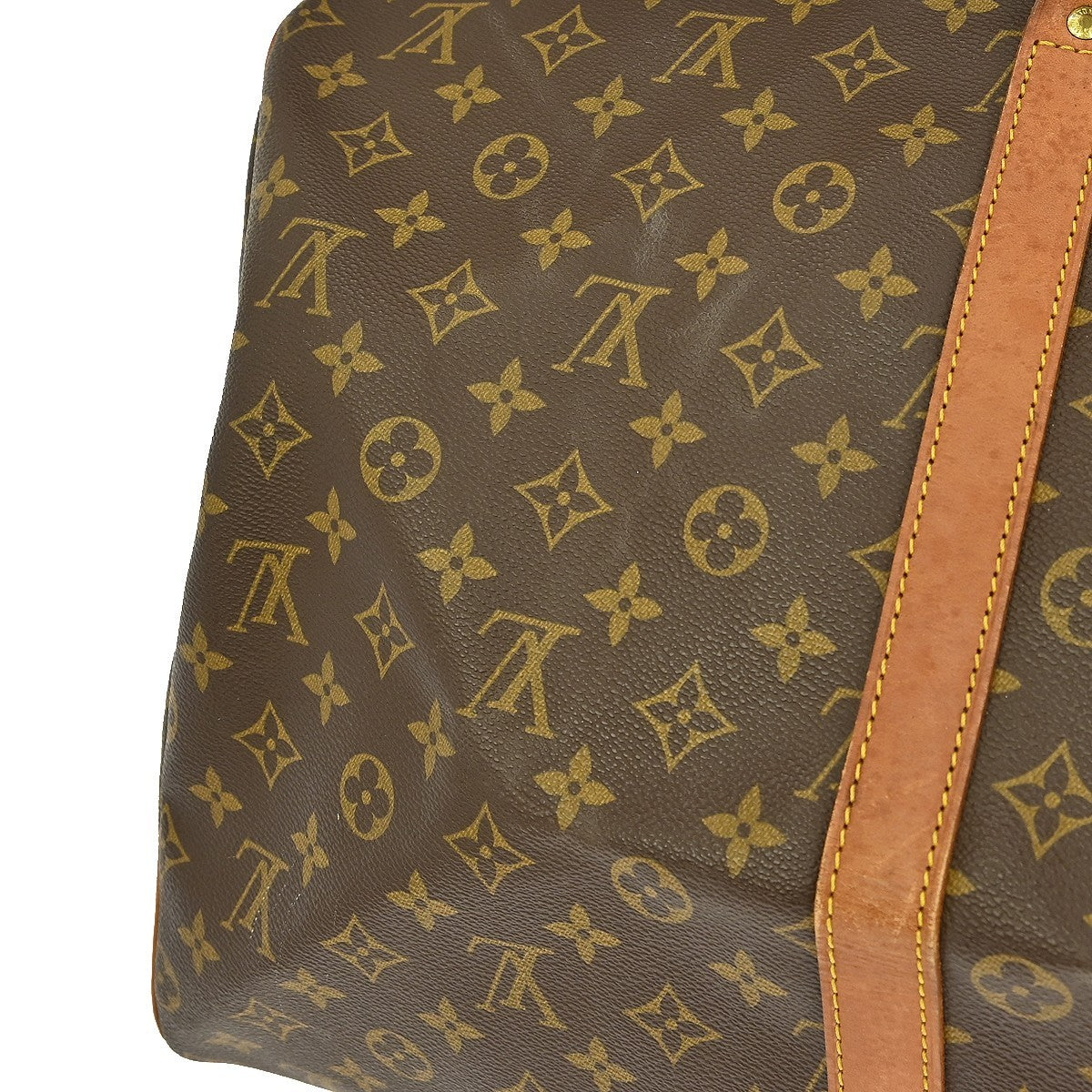 Louis Vuitton Keepall Bag Monogram Canvas, BROWN, CANVAS,LEATHER, Handbag