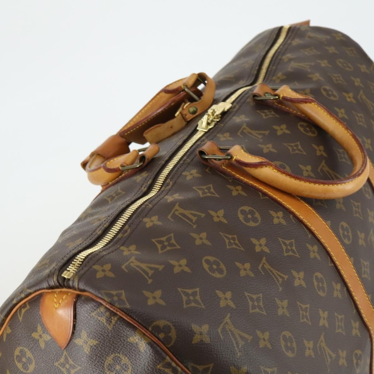 Louis Vuitton Keepall Bag Monogram Canvas, BROWN, CANVAS, Travel bag