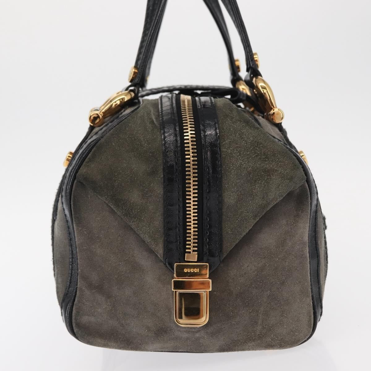 Gucci Aviatrix Satchel Suede, BLACK, SUEDE, Handbag