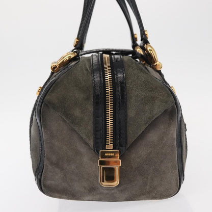 Gucci Aviatrix Satchel Suede, BLACK, SUEDE, Handbag