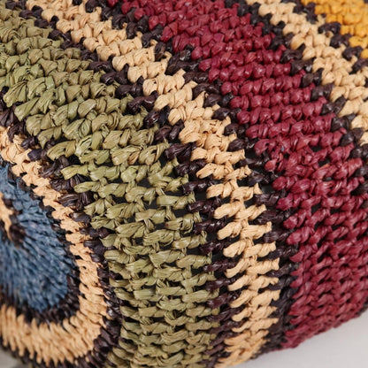 Balenciaga Panier Basket Tote Woven Raffia, MULTICOLOUR, WOOD, Tote bag