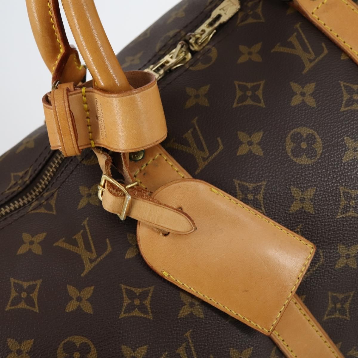 Louis Vuitton Keepall Bag Monogram Canvas, BROWN, CANVAS, Travel bag