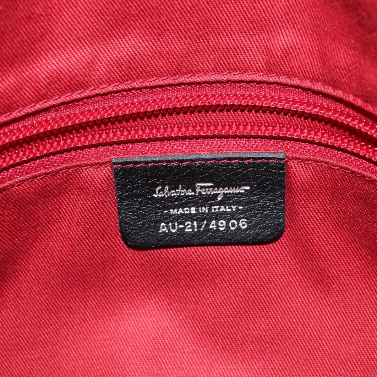 Salvatore Ferragamo Gancini handbag Nylon, BLACK, NYLON, Handbag