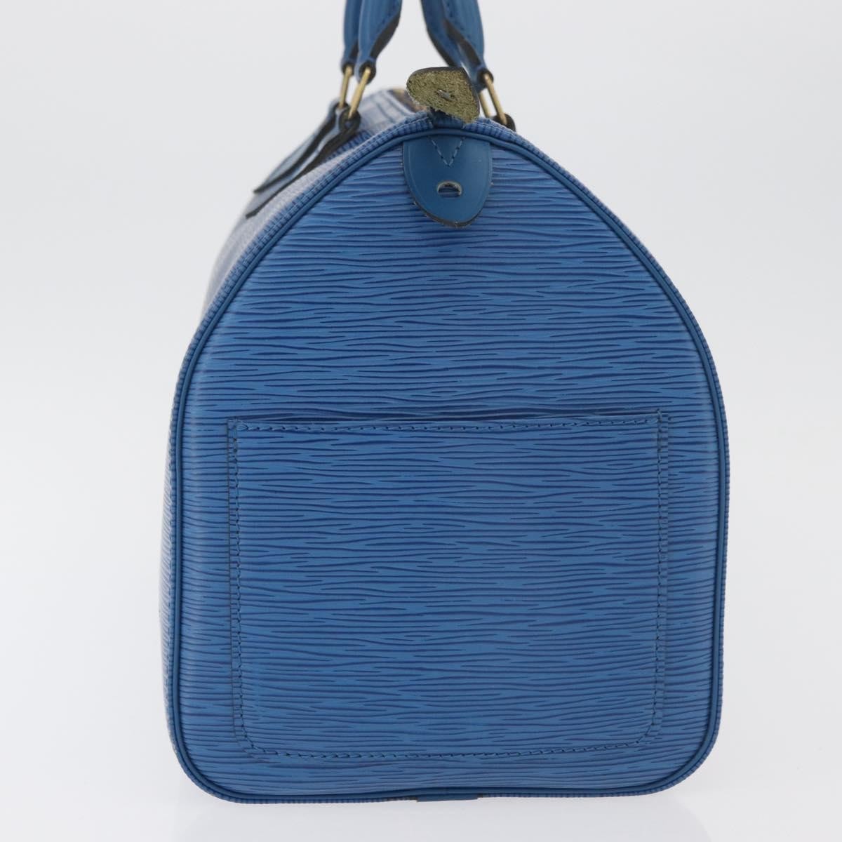 Louis Vuitton Speedy Handbag Epi Leather, Blue, Leather, Handbag