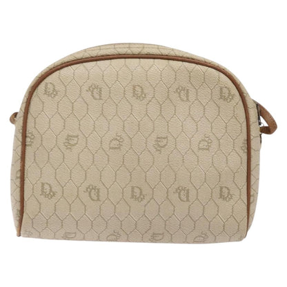 Christian Dior Vintage Honeycomb Shoulder Bag Canvas, BEIGE, CANVAS, Shoulder bag