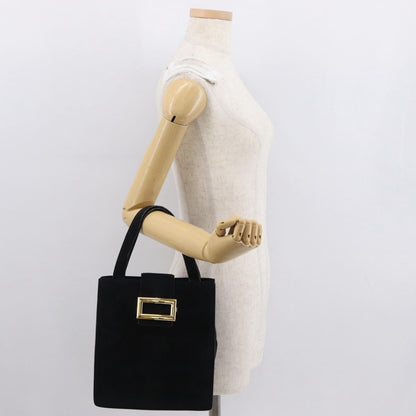 Prada Vintage Handbag Suede, BLACK, SUEDE, Handbag
