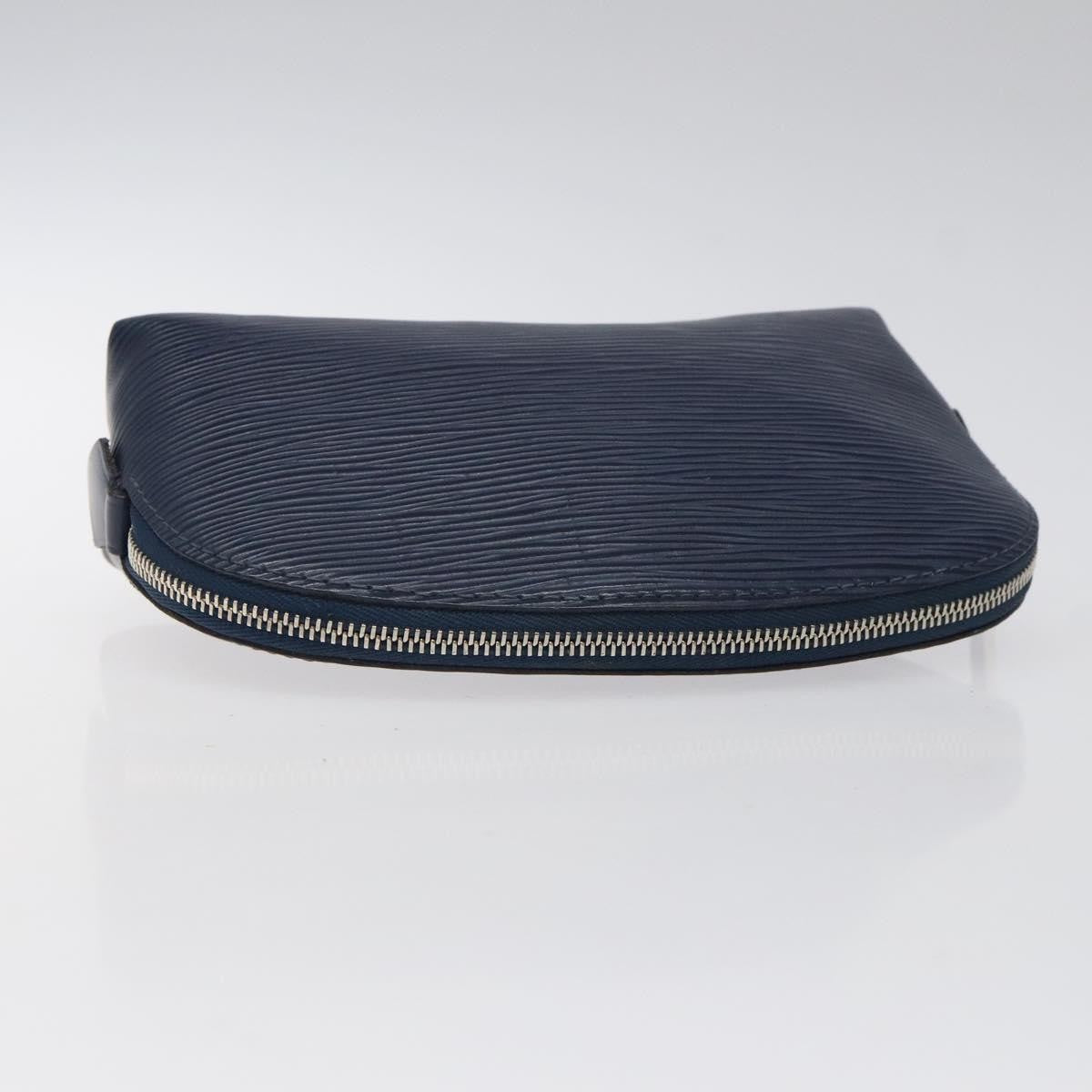 Louis Vuitton Cosmetic Pouch Epi Leather, BLUE, LEATHER, Toiletry Case