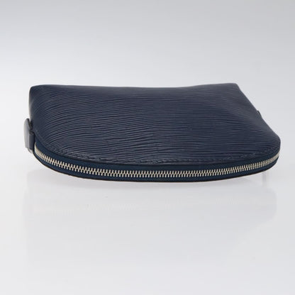 Louis Vuitton Cosmetic Pouch Epi Leather, BLUE, LEATHER, Toiletry Case