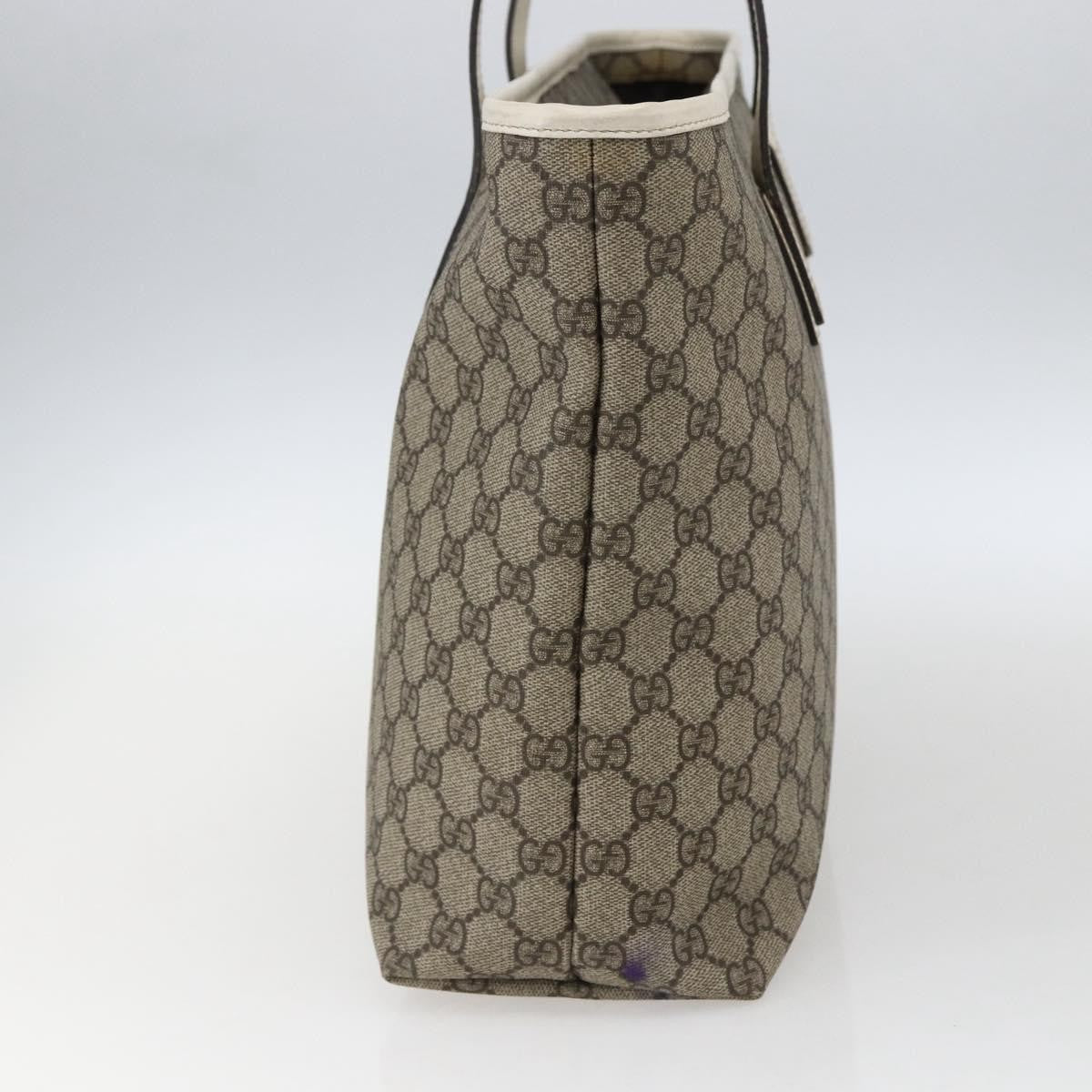 Gucci Plus Tote GG Coated Canvas with Leather, Beige, Canvas, Tote Bag