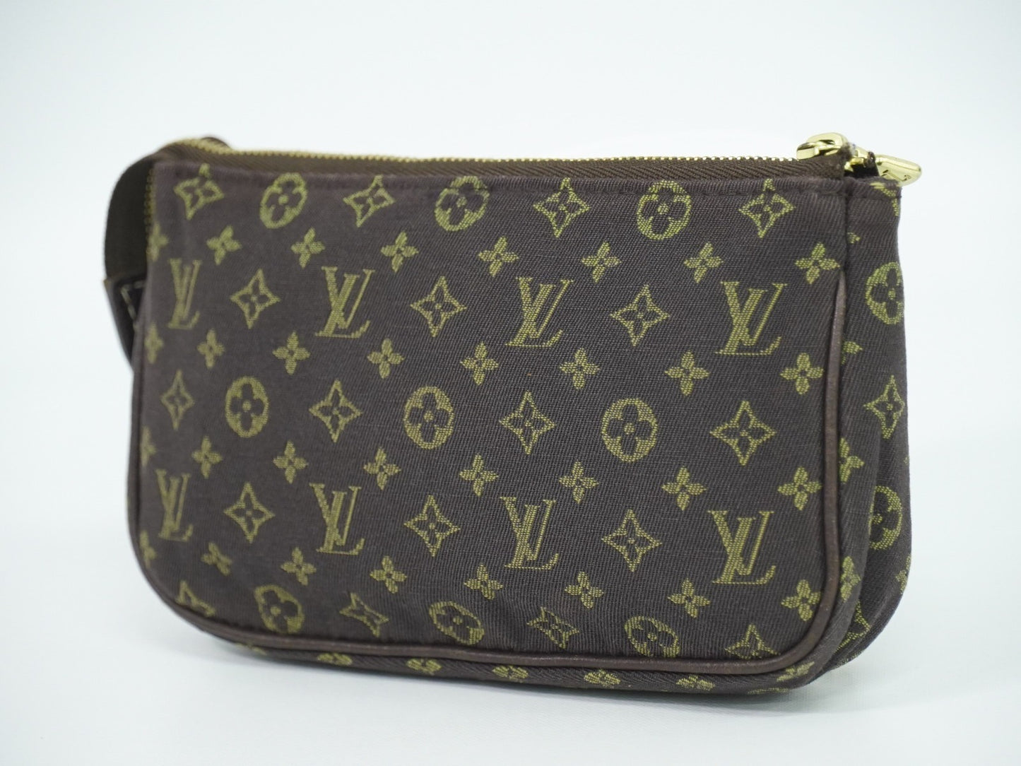 Louis Vuitton Mini pochette accessoire Min Lin Canvas, BROWN, CANVAS, Clutche & pouche