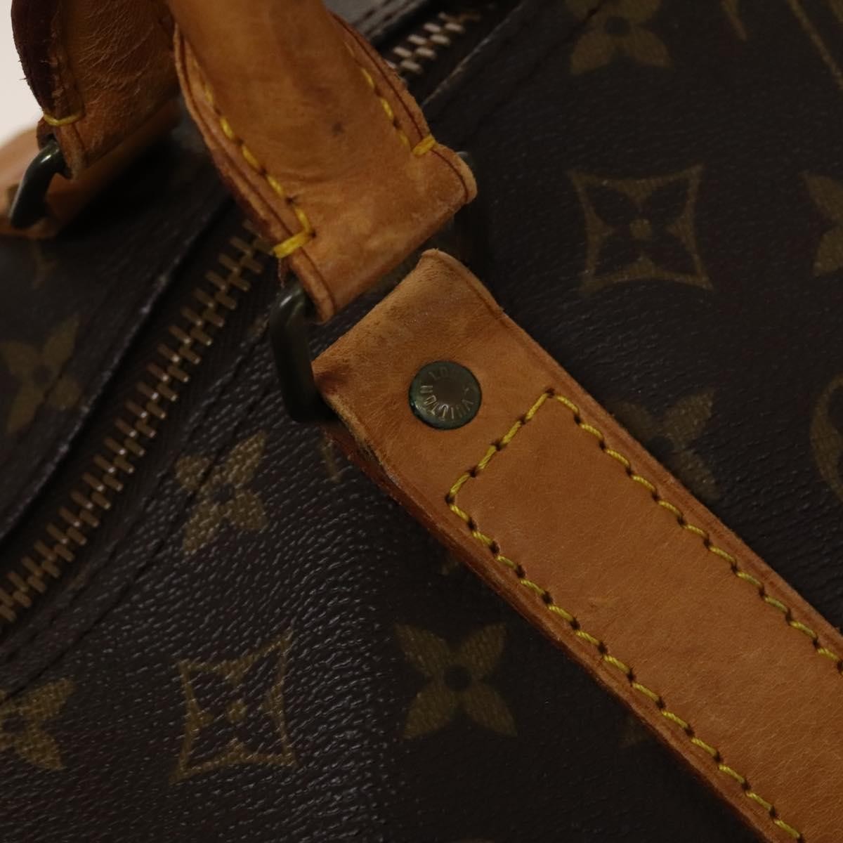 Louis Vuitton Keepall Bag Monogram Canvas, BROWN, CANVAS, Travel bag