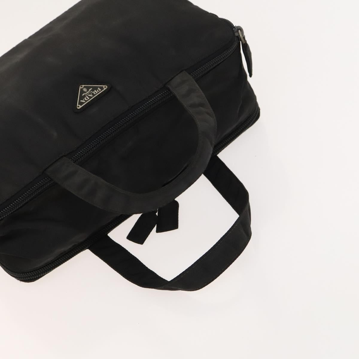 Prada Vintage Zip Handbag Tessuto, BLACK, NYLON, Handbag