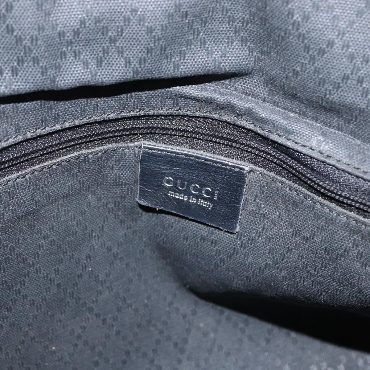 Gucci Vintage Bamboo Handle Bag Nylon, Black, Nylon, Handbag