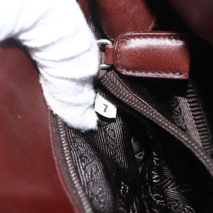 Prada Vintage Shoulder Bag Leather, BROWN, LEATHER, Shoulder bag