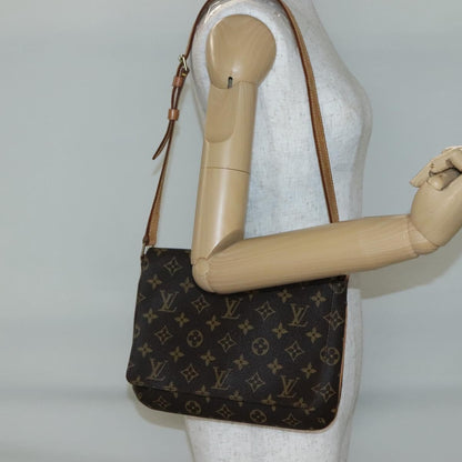 Louis Vuitton Musette Tango Handbag Monogram Canvas, BROWN, CANVAS, Handbag