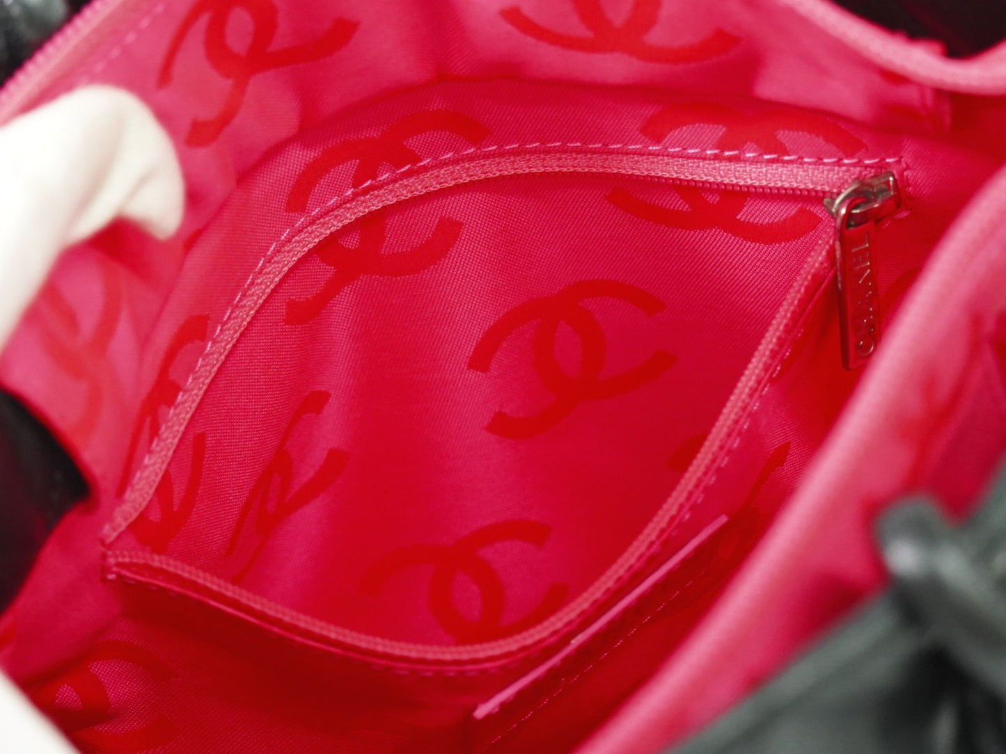 Chanel Cambon Tote Quilted Leather, BLACK, LEATHER, Tote bag