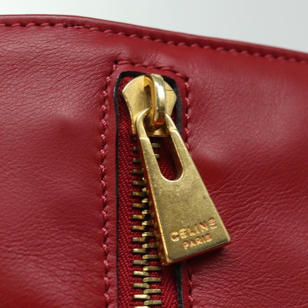 Celine Handbag Leather, RED, LEATHER, Handbag