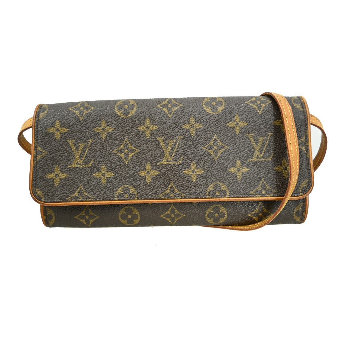 Louis Vuitton Twin Handbag Monogram Canvas, BROWN, CANVAS, Clutche & pouche