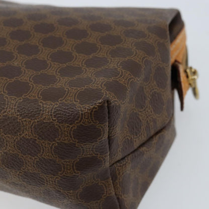 Celine Macadam Pochette Canvas and Leather, Brown, Canvas, Clutch