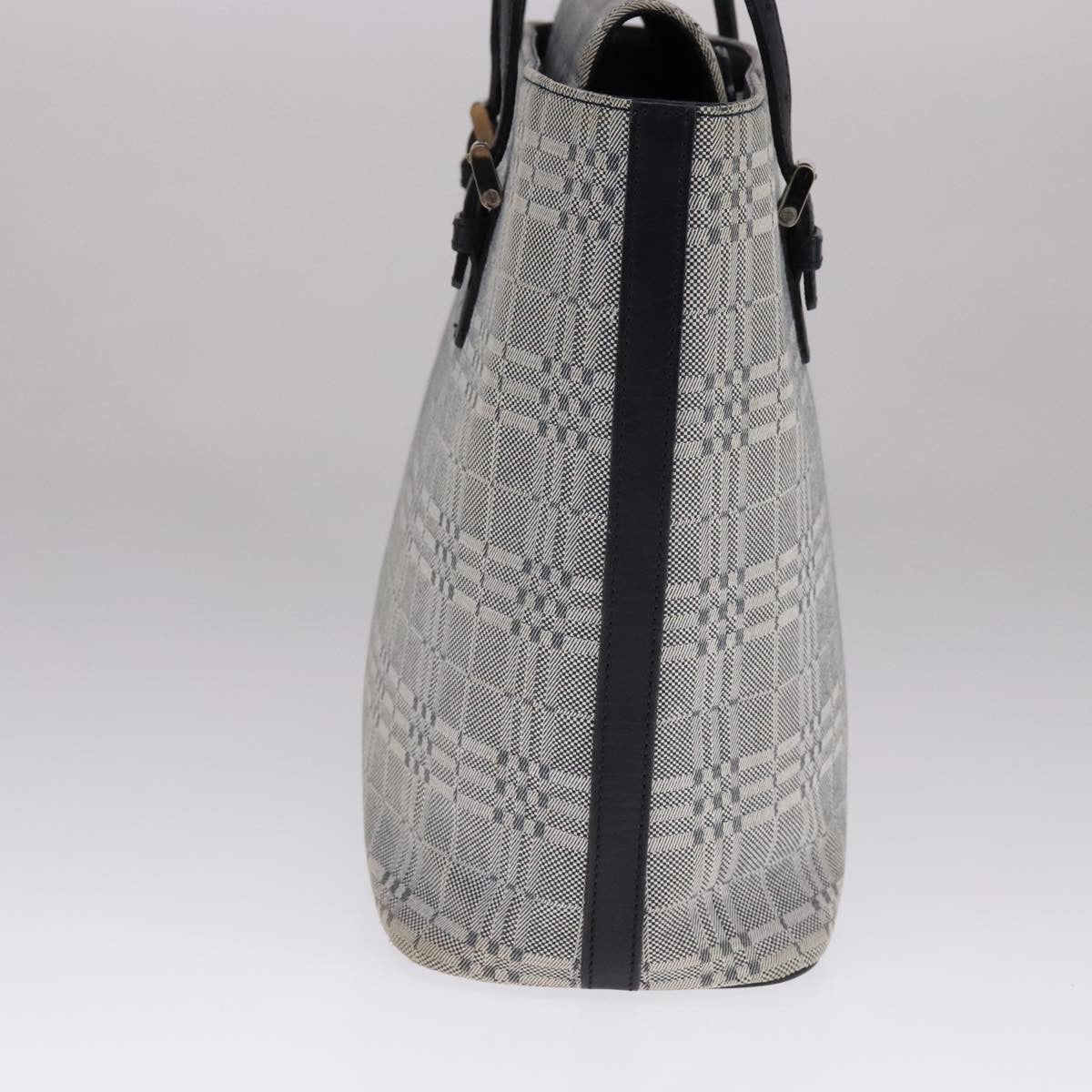 Burberry Nova Check Tote Canvas and Leather, GRAY, CANVAS, Tote bag