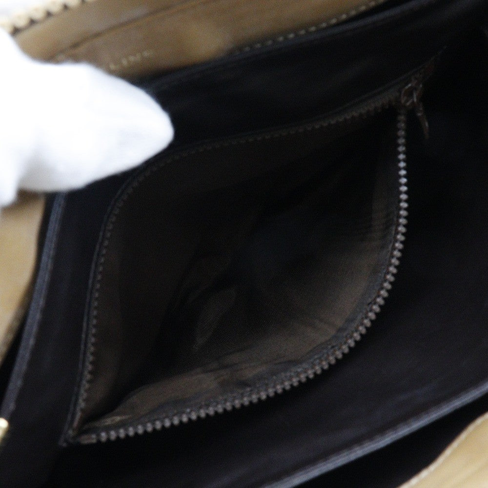 Celine Macadam Shoulder Bag PVC Leather, BEIGE, PVC, Shoulder bag