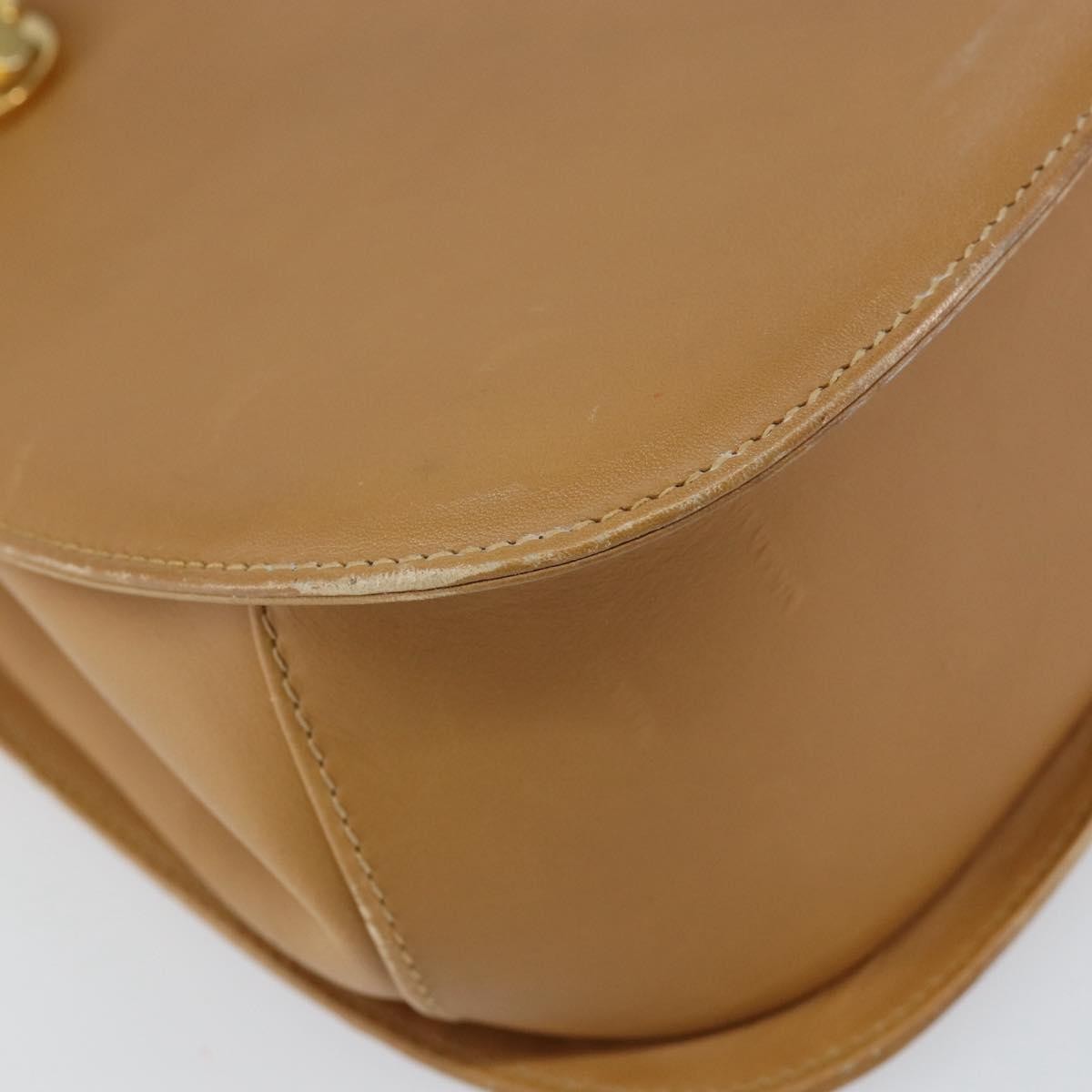 Salvatore Ferragamo Gancini handbag Leather, BEIGE, LEATHER, Handbag