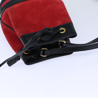 Gucci Ophidia Bucket Bag Suede, RED, SUEDE, Shoulder bag