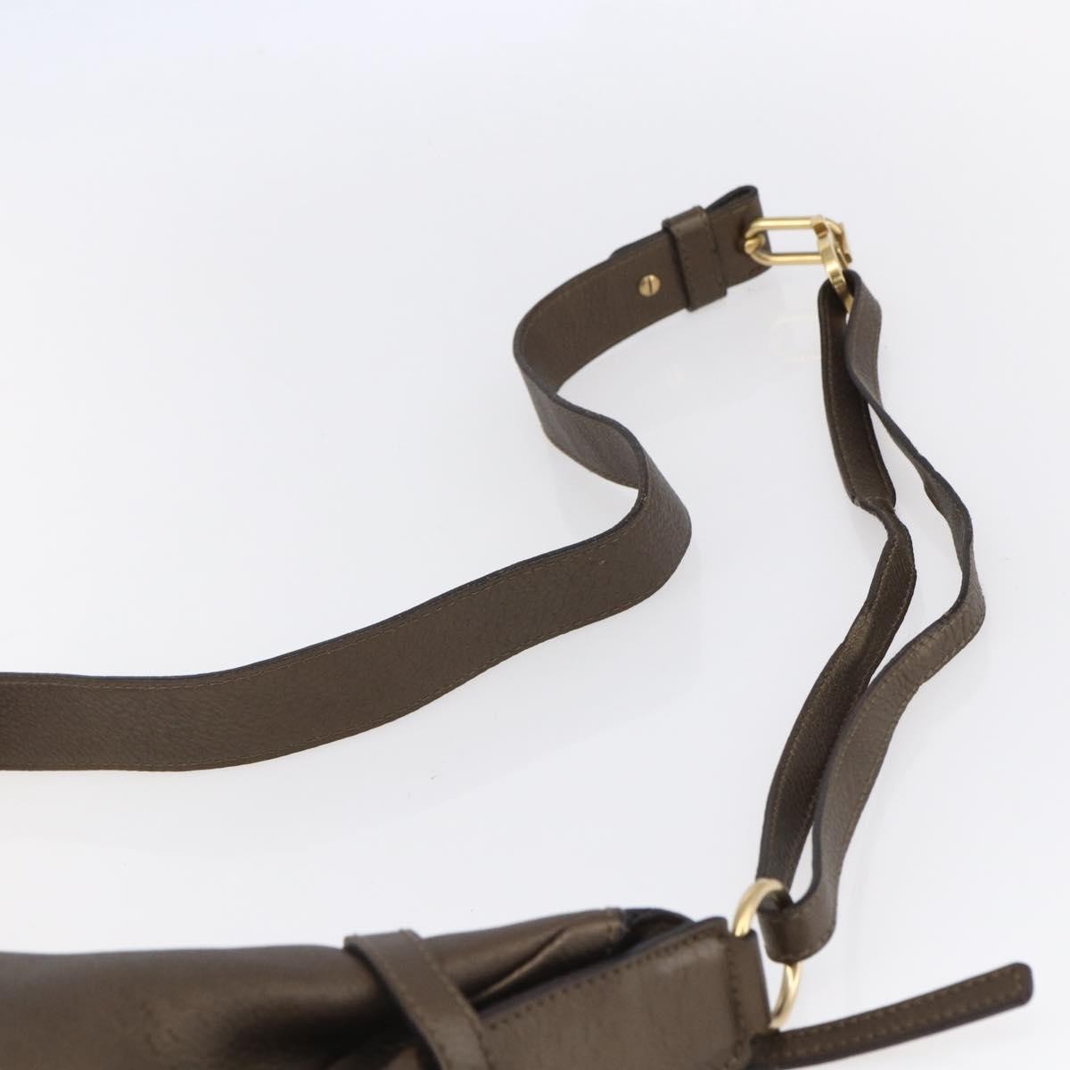 Salvatore Ferragamo Vintage Shoulder Bag Leather, BROWN, LEATHER, Shoulder bag
