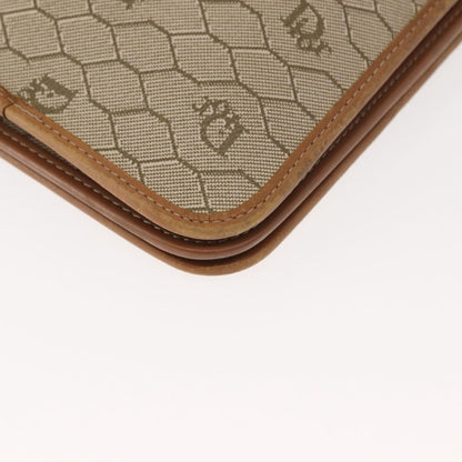 Christian Dior Vintage Honeycomb chain Canvas, BEIGE, CANVAS, Shoulder bag
