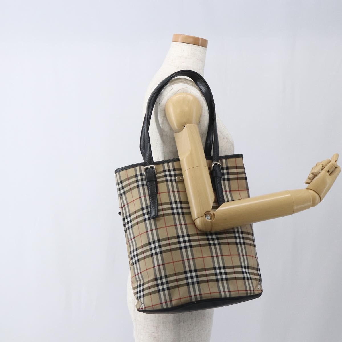 Burberry Nova Check Tote Nylon, BEIGE, NYLON, Tote bag