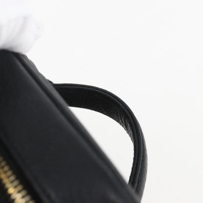 Chanel Vintage Timeless Cosmetic Case Caviar, BLACK, LEATHER, Clutche & pouche