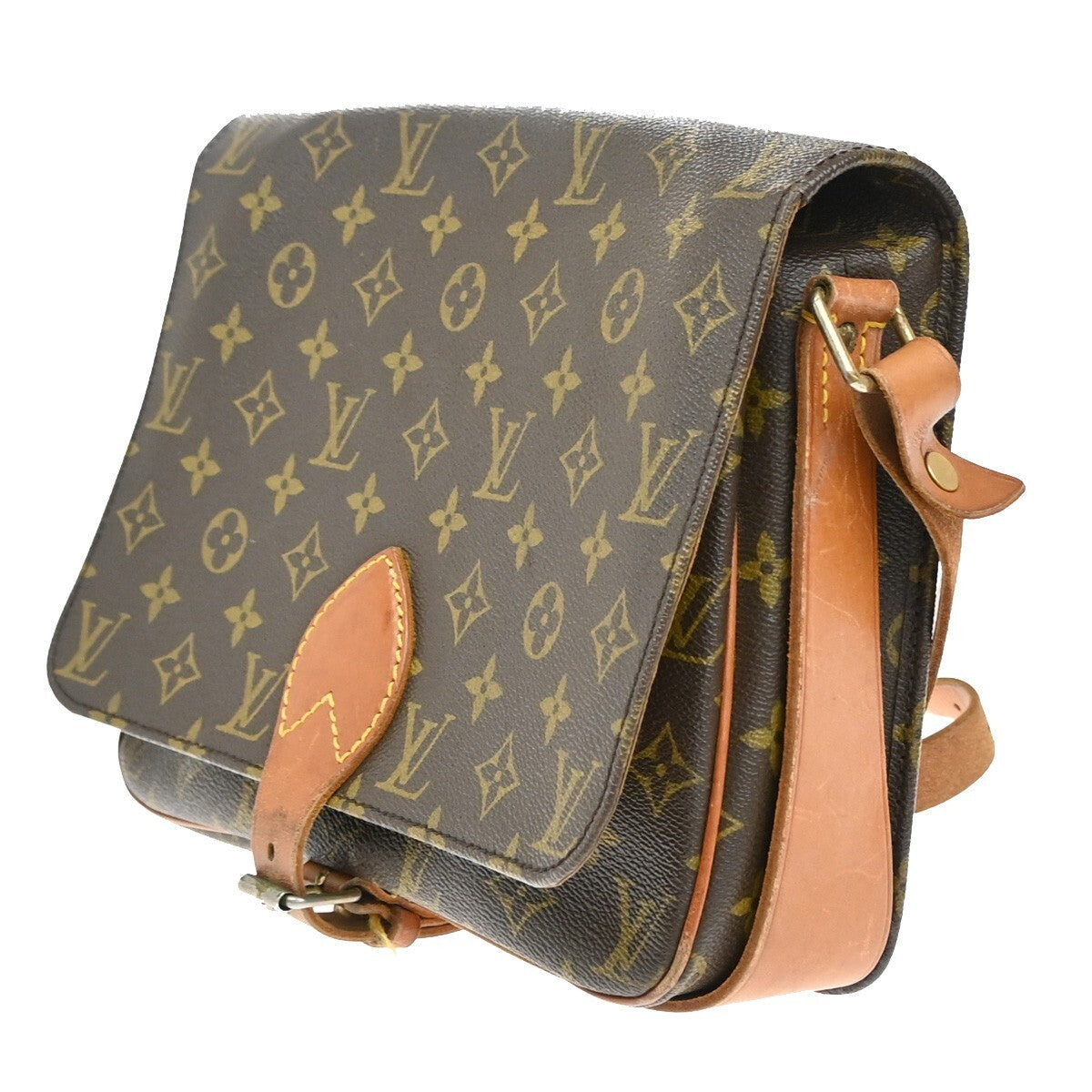 Louis Vuitton Cartouchiere Handbag Monogram Canvas, BROWN, CANVAS, Shoulder bag