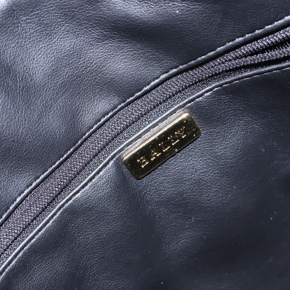 Bally Vintage Handbag Quilted Leather, GRAY, LEATHER, Handbag