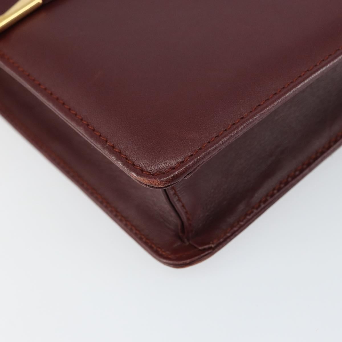 cartier Must de Cartier Shoulder Bag Leather, BURGUNDY, LEATHER, Shoulder bag