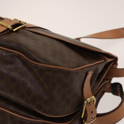 Celine Macadam Shoulder Bag PVC Leather, BROWN, PVC,CANVAS, Crossbody bag