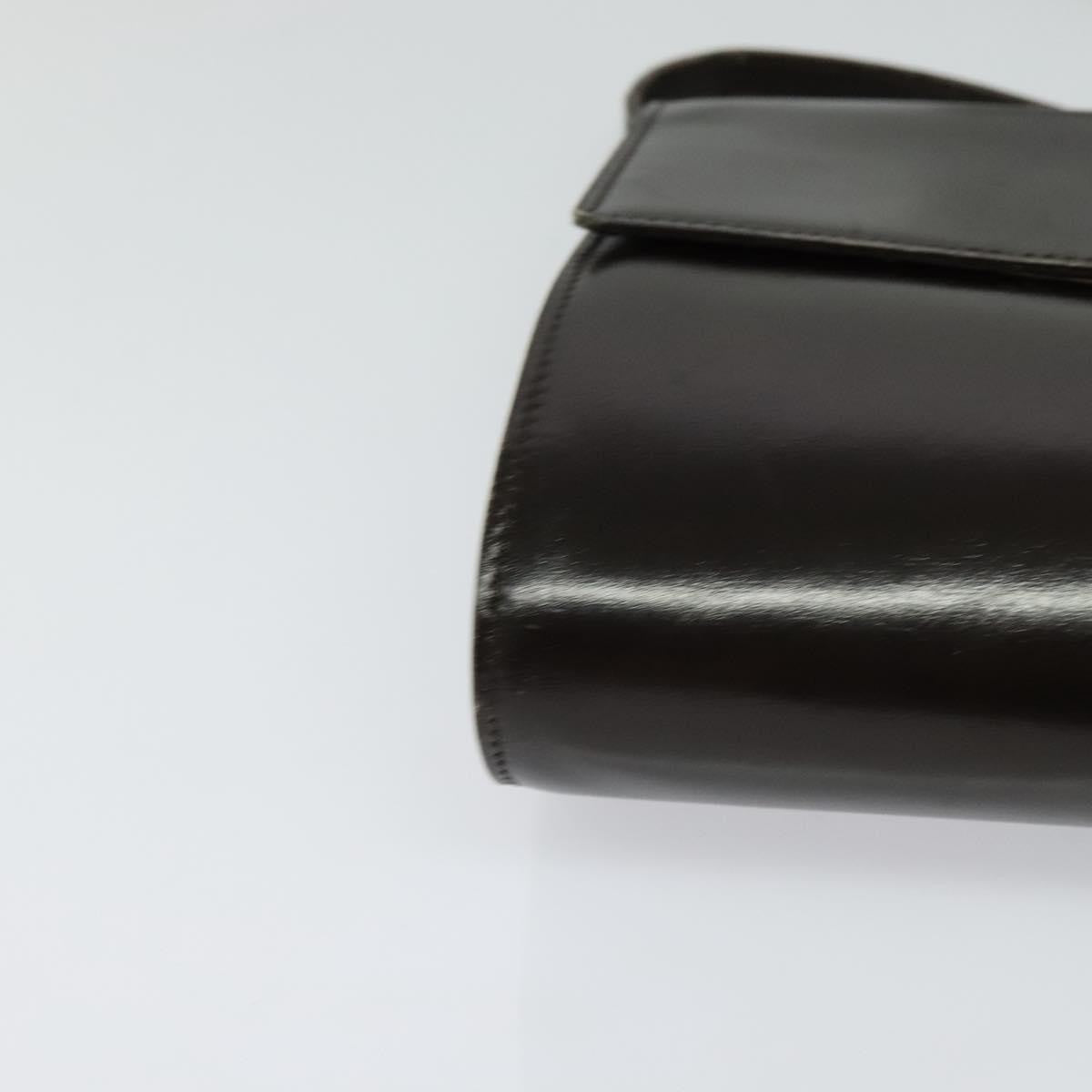 Celine Vintage Circle Logo Crossbody Bag Leather, BLACK, LEATHER, Shoulder bag