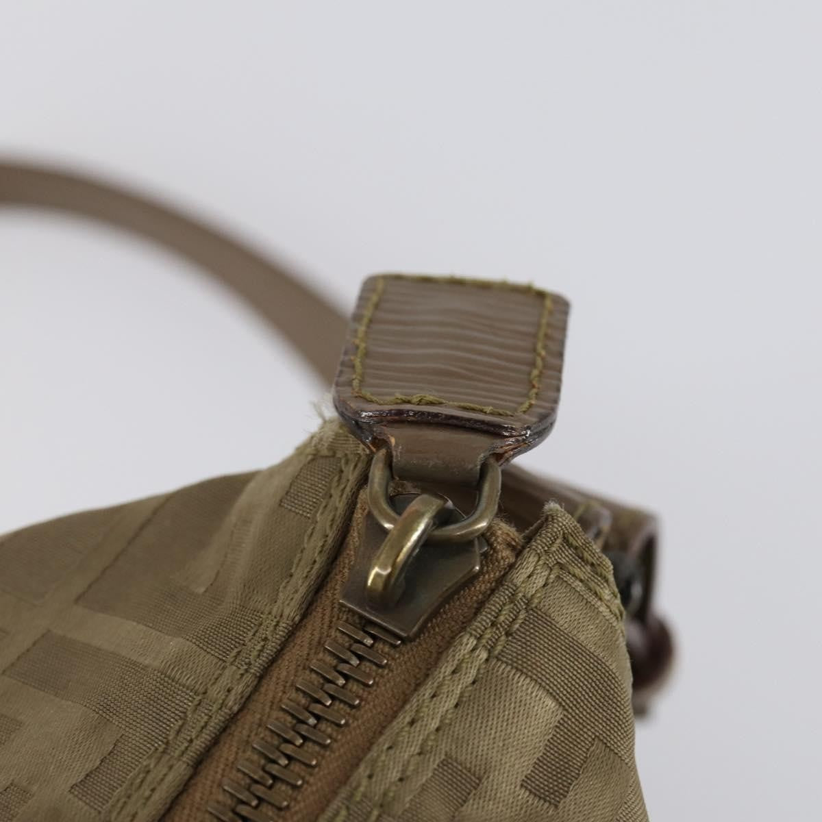 Fendi Logo Zucca Shoulder Bag Zucca, BEIGE, NYLON, Shoulder bag
