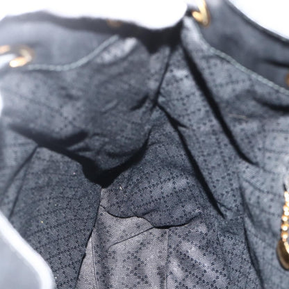 Gucci Vintage Bamboo Backpack Leather, Black, Leather, Backpack