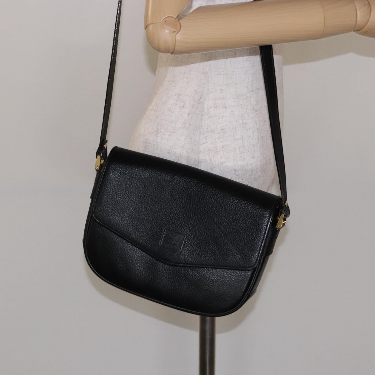 Burberry Flap Shoulder Bag Leather, BLACK, LEATHER, Shoulder bag