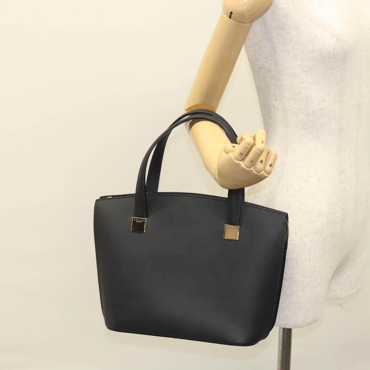 Celine Handbag Leather, NAVY, LEATHER, Handbag