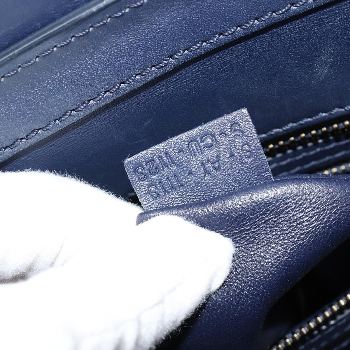 Celine Tricolor Luggage Bag Leather, Navy, Leather, Handbag
