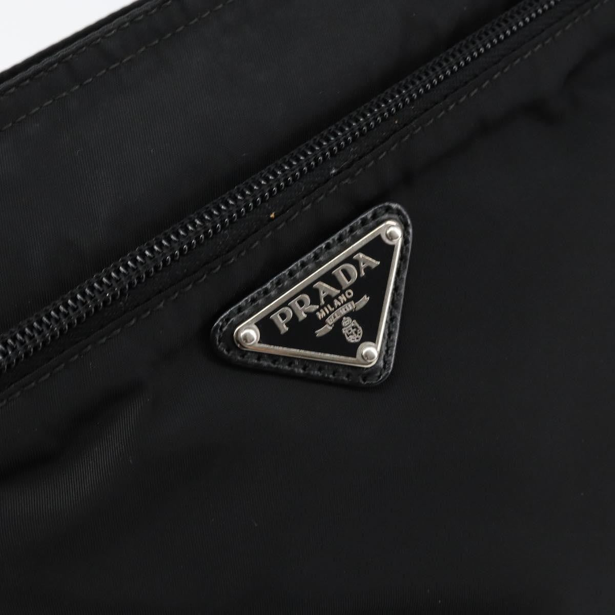 Prada Front Pocket Messenger Bag Tessuto, Black, Nylon, Shoulder Bag