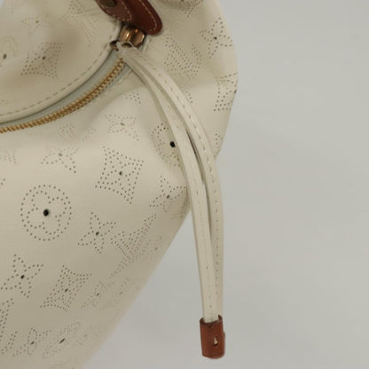 Louis Vuitton Onatah Hobo Mahina Leather, BEIGE, LEATHER, Shoulder bag