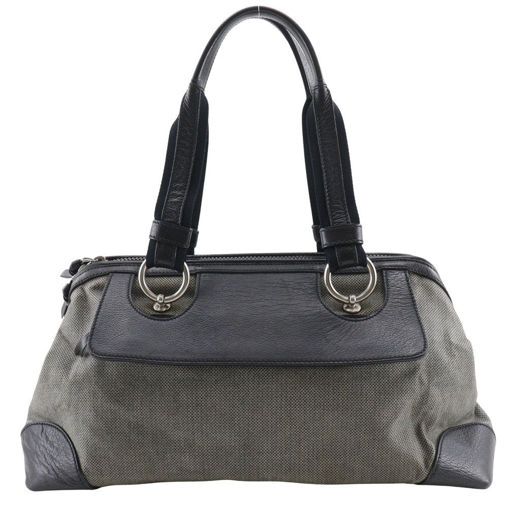 Bottega Veneta Vintage handbag Leather, GRAY, CANVAS, Handbag