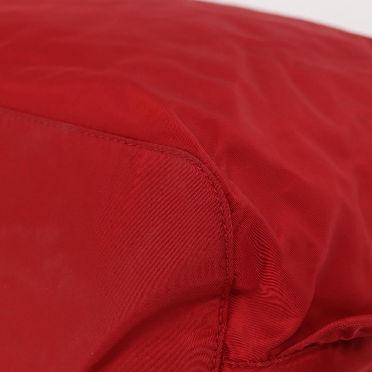 Prada Double Front Pocket Backpack Tessuto, Red, Nylon, Backpack