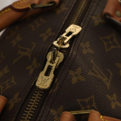 Louis Vuitton Keepall Bandouliere Bag Monogram Canvas, BROWN, CANVAS, Travel bag